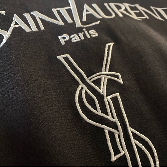 Vintage Yves Saint Laurent Embroidered Crewneck Sweater - Picture 3 of 4